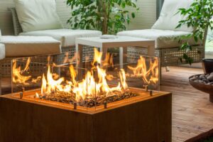 Udendørs gaspejs - galio corten