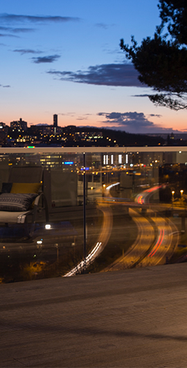 Hvid vauni biopejs med skyline udsigt 2